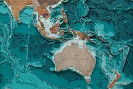 Multi-layered wooden map "World Map No. 5 Premium" to order