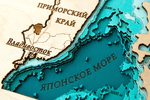 Карта деревянная многослойная "Карта ДФО №1" на заказ