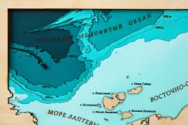 Карта деревянная многослойная "Карта ДФО №1" на заказ Карта деревянная многослойная "Карта ДФО №1" на заказ