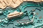 Карта деревянная многослойная "Карта мира №3" на заказ
