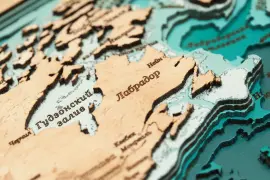 Карта деревянная многослойная "Карта мира №3" на заказ Карта деревянная многослойная "Карта мира №3" на заказ