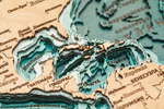 Карта деревянная многослойная "Карта мира №3" на заказ