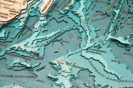 Карта деревянная многослойная "Карта мира №3" на заказ Карта деревянная многослойная "Карта мира №3" на заказ