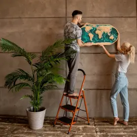 Карта деревянная многослойная "Карта мира №3" на заказ Карта деревянная многослойная "Карта мира №3" на заказ