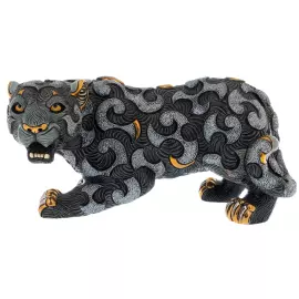 Статуэтка керамическая "Пантера с арабесками на прогулке"