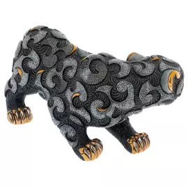 Статуэтка керамическая "Пантера с арабесками на прогулке"