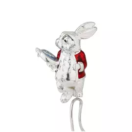 Ситечко для чая из серебра "Кролик"