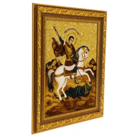 Икона из янтаря "Георгий Победоносец" Икона из янтаря "Георгий Победоносец"