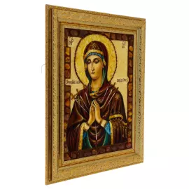 Икона из янтаря "Умягчение злых сердец"