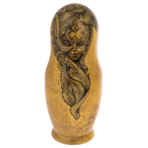 Matryoshka doll for 5 places "Golden mask" (28 cm)