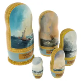 Matryoshka doll for 5 seats "Aivazovsky I.K." (26 cm)
