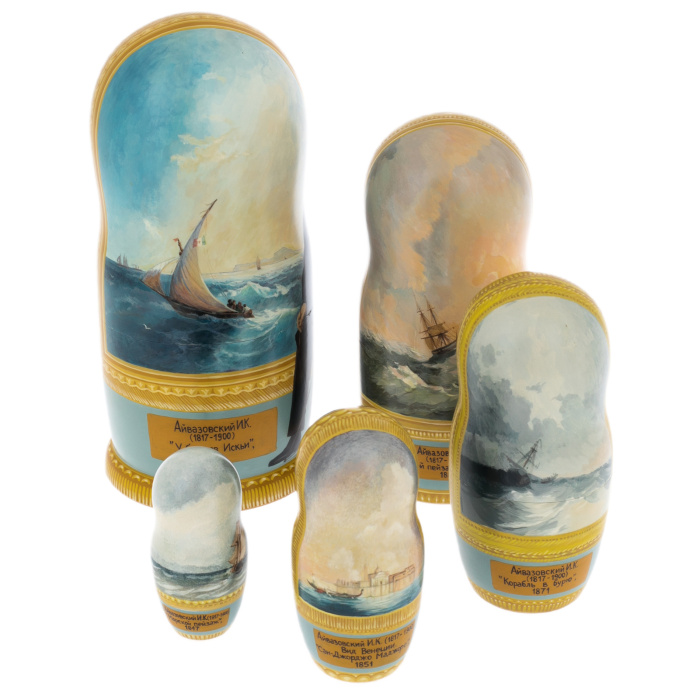 Matryoshka doll for 5 seats "Aivazovsky I.K." (26 cm)