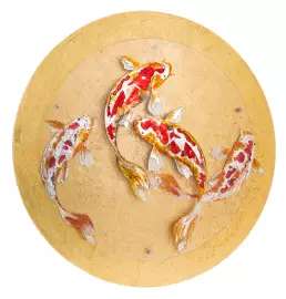 Авторское декоративное панно "Кои"