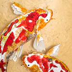 The author's decorative panel "Koi"