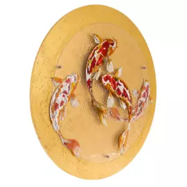 Авторское декоративное панно "Кои"