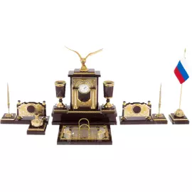 Настольный набор руководителя из яшмы "Орёл"