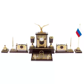 Настольный набор руководителя из яшмы "Орёл"