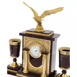 Настольный набор руководителя из яшмы "Орёл"