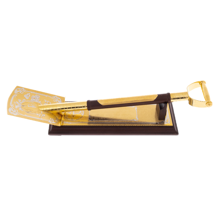 Souvenir "Money shovel" on a stand, Zlatoust