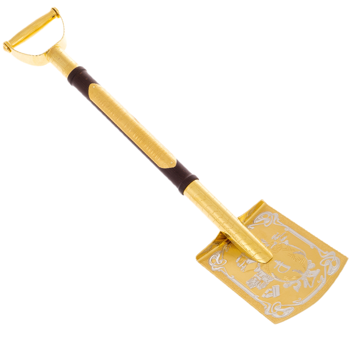 Souvenir "Money shovel" on a stand, Zlatoust