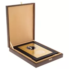 The leather-bound book "The Great Russian Doctors" by Zlatoust