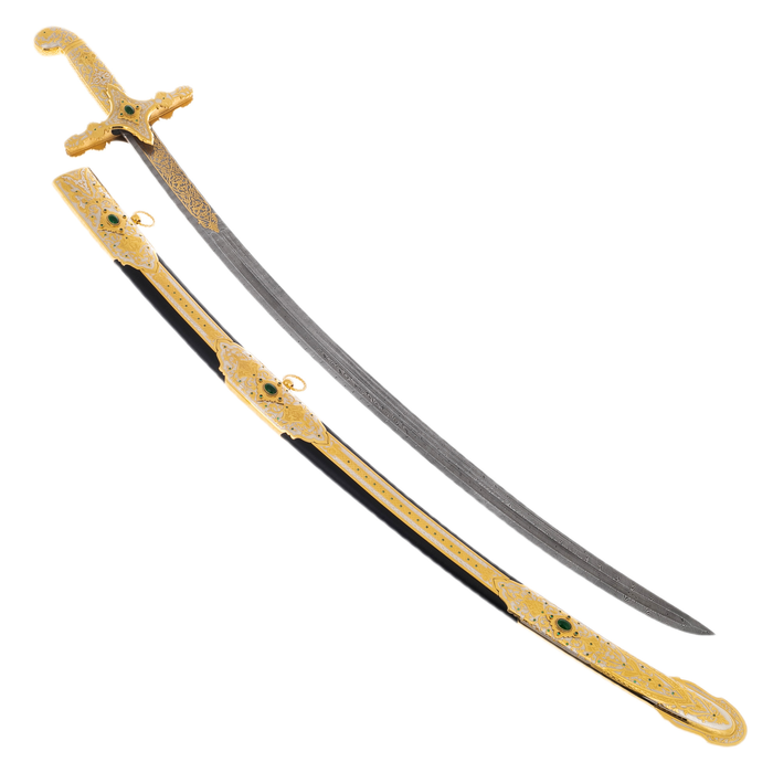 Saber "Oriental" with cubic zirconia, Zlatoust
