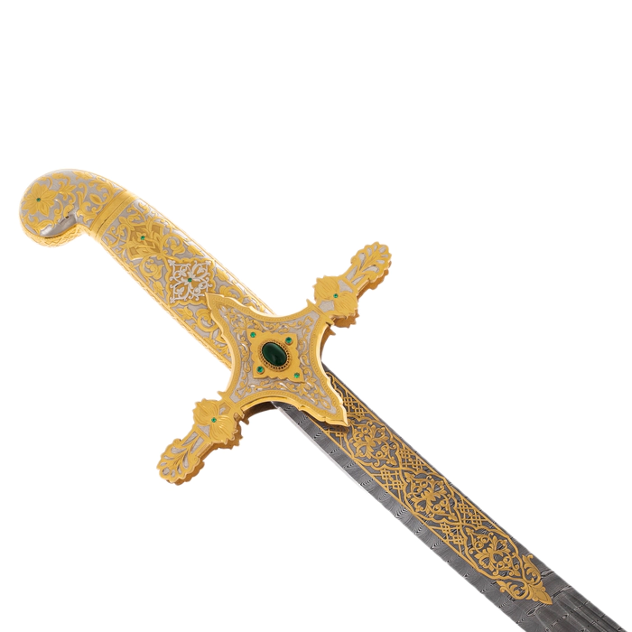 Saber "Oriental" with cubic zirconia, Zlatoust