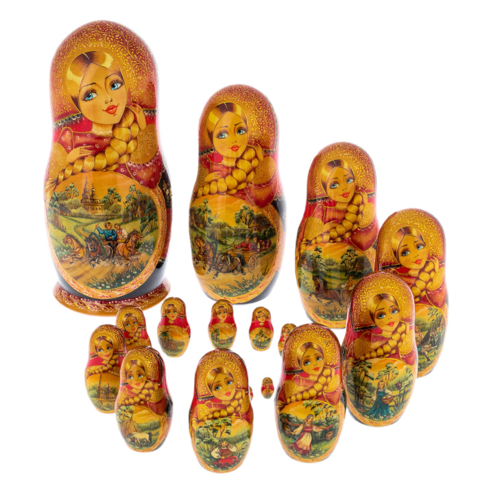 Matryoshka doll for 20 seats "Summer three" (35 cm)