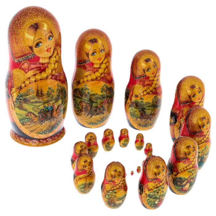Matryoshka doll for 20 seats "Summer three" (35 cm)