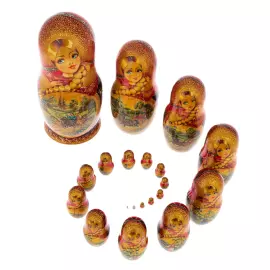 Матрешка на 20 мест "Летняя тройка" 35 см