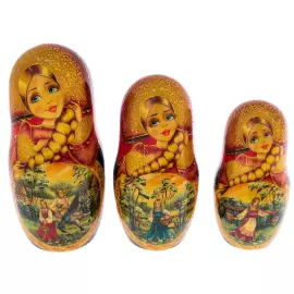 Матрешка на 20 мест "Летняя тройка" 35 см