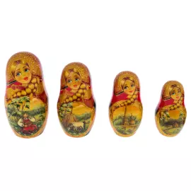 Матрешка на 20 мест "Летняя тройка" 35 см
