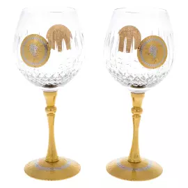 Набор бокалов для вина "Бахус" на 2 персоны, Златоуст