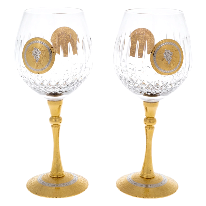 A set of wine glasses "Bacchus" Zlatoust