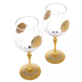 Набор бокалов для вина "Бахус" на 2 персоны, Златоуст