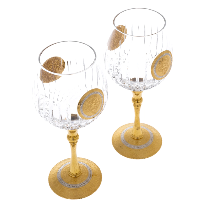 A set of wine glasses "Bacchus" Zlatoust