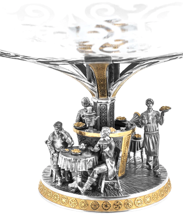 Vase "Tea party in the tavern"