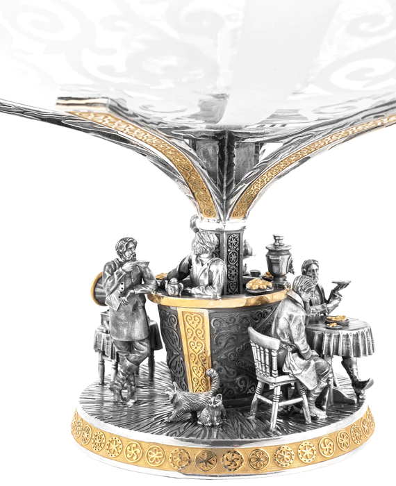 Vase "Tea party in the tavern"