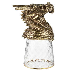 Cognac set "Dragon on a ball" for 4 people and 6 Dragon shifter stacks in a wooden box