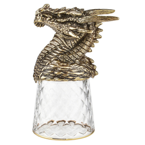 Cognac set "Dragon on a ball" for 4 people and 6 Dragon shifter stacks in a wooden box