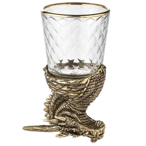Cognac set "Dragon on a ball" for 4 people and 6 Dragon shifter stacks in a wooden box
