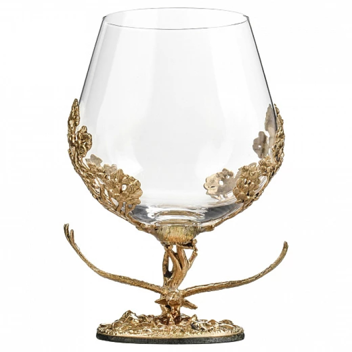 Soaring Eagle cognac set for 2 persons, in a wooden box