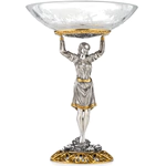 Fruit vase made of silver "Red maiden"