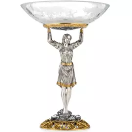 Ваза для фруктов из серебра «Красна девица»