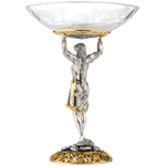 Fruit vase made of silver "Red maiden"