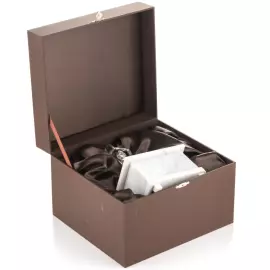 Шкатулка из мрамора и серебра "Йога"