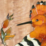 Panel of amber "Hoopoe"