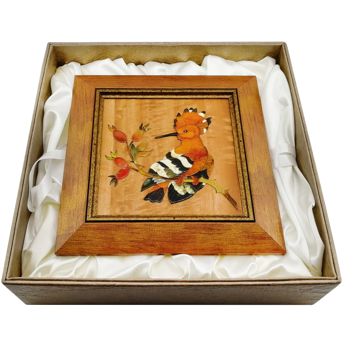 Panel of amber "Hoopoe"