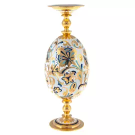 Easter egg "Glasses" white, Zlatoust