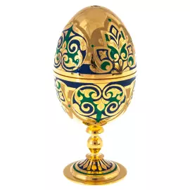 Easter egg "Glasses" green, Zlatoust